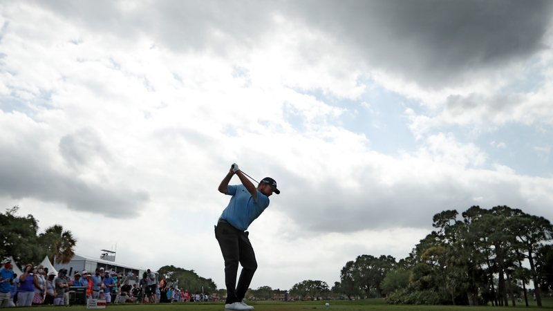 Shane Lowry plays his shot from the 11th tee during the second round of The Honda Classic