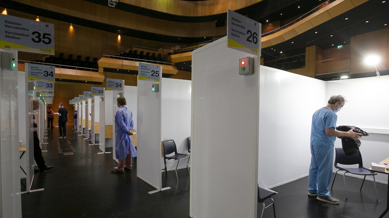 The vaccination centre in the Helix, Dublin (Pic: RollingNews.ie)