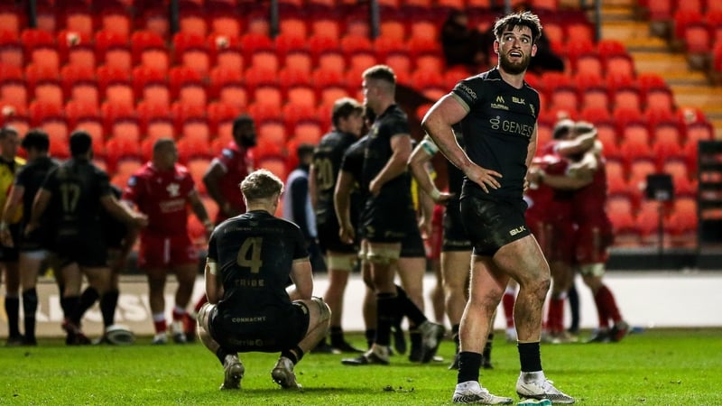 Connacht's Tom Daly reacts to the Pro14 defeat to Scarlets