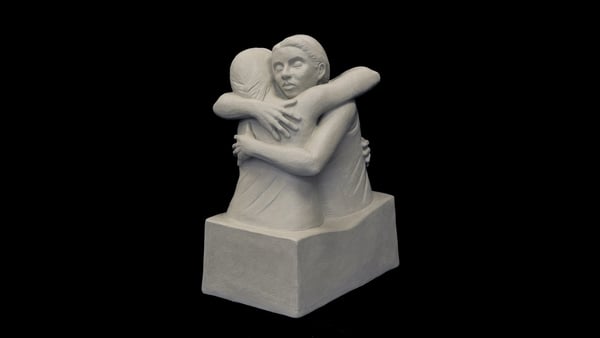'The Hug' sculpture was created during the first lockdown last year