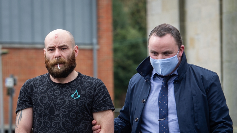 Seamus Treanor (L) was brought before Cavan District Court today