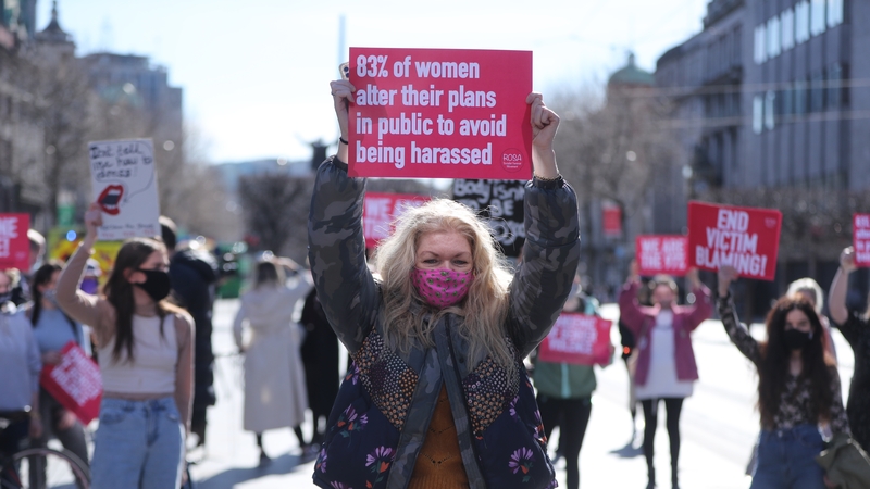 Protest in Dublin following the murder of Sarah Everard in England