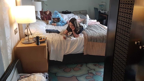 Michelle O'Dowd, her husband and three children are in mandatory quarantine