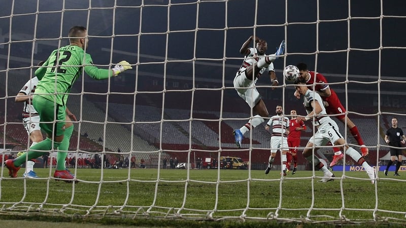 Aleksandar Mitrovic got Serbia back into the game with a header just after the restart