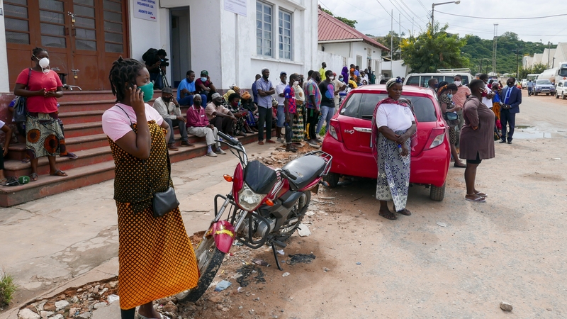 Thousands of escapees were arriving on boats in Pemba today