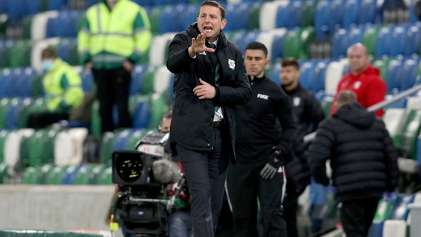 Ian Baraclough issues his troops instructions from the sideline