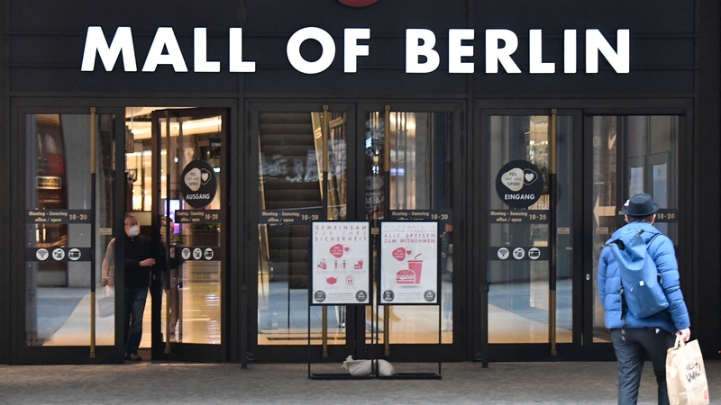 Shoppers on the streets of Berlin today