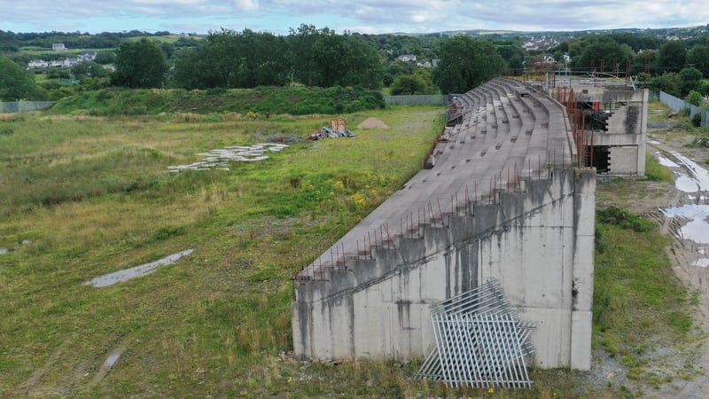 The Finn Harps stadium development in Stranorlar, Donegal, pictured in August 2020