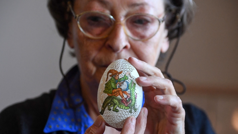 'No egg is the same shape, and all my designs are different,' says Tunde Csuhaj