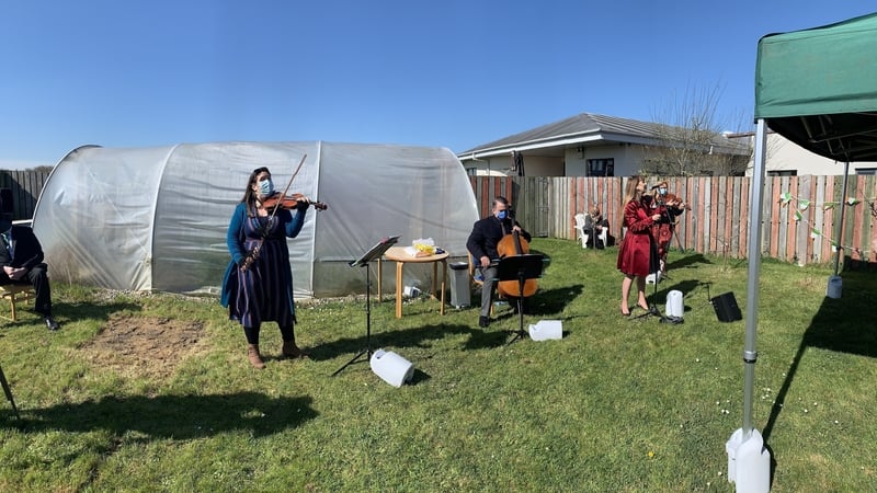 Members of the Mobile Music Machine performing at Havenview in Enniscorthy