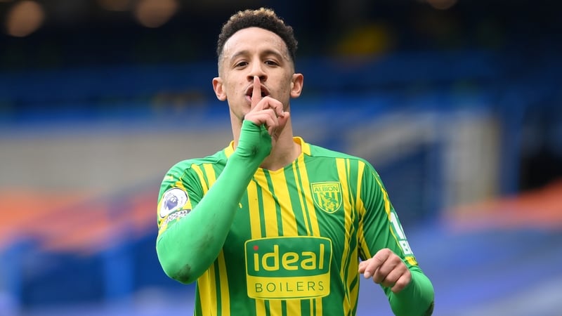 Callum Robinson celebrates