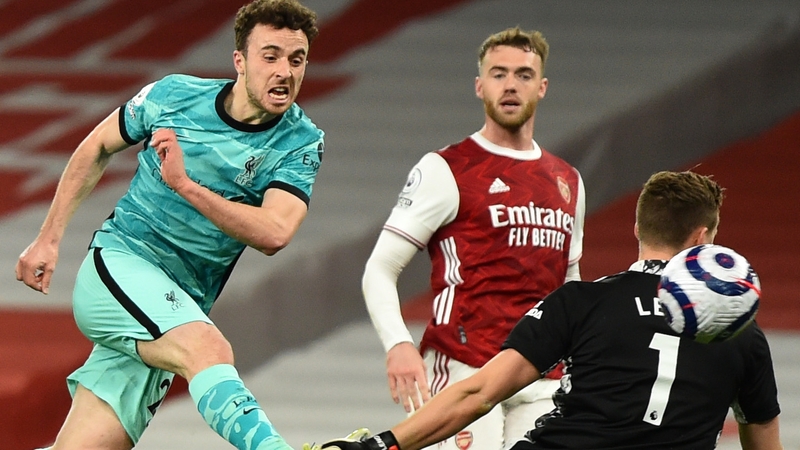 Diogo Jota scores his second goal