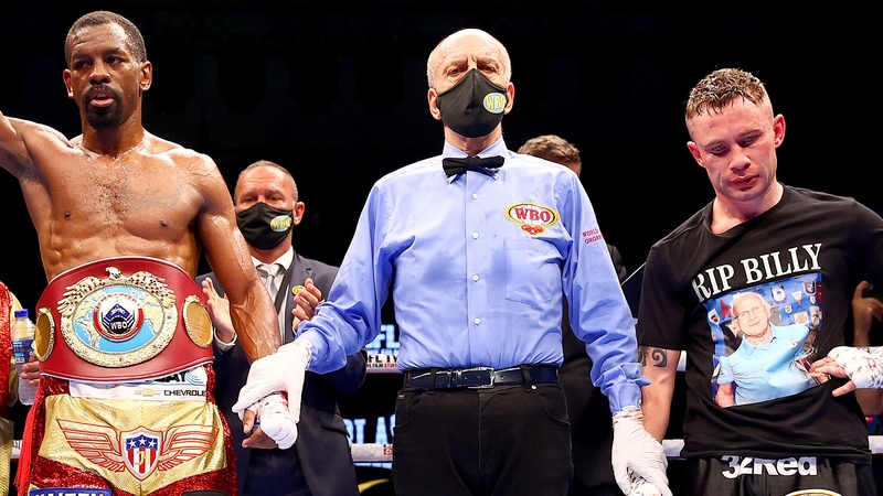 Carl Frampton's corner threw in the towel in the sixth round