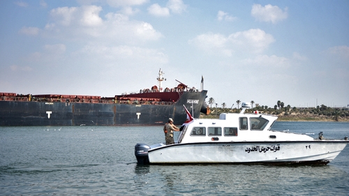 Ships started to move through the canal again during the week