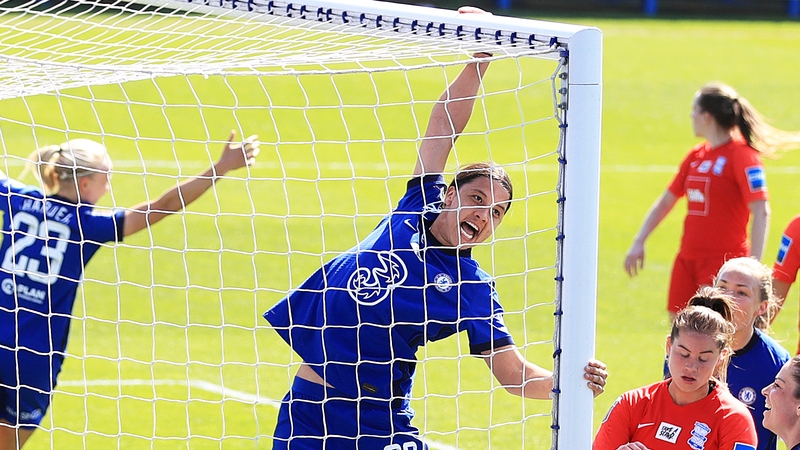 Sam Kerr scored a first-half hat-trick for Chelsea