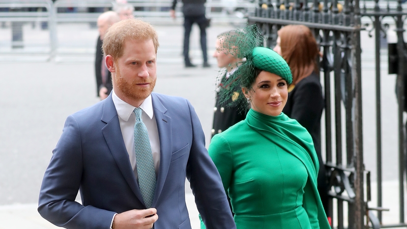 Britan's Prince Harry and Meghan