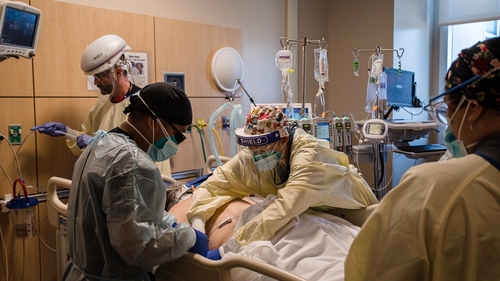 The study examined health records of more than 230,000 Covid-19 patients, mostly from the US