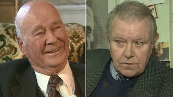 Spanish Civil War veterans Peter O'Connor and Michael O'Riordan in 1996