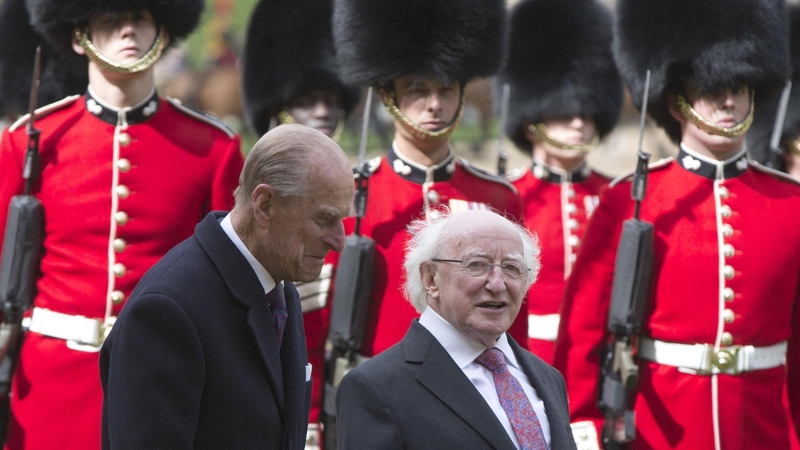 President Michael D Higgins with Prince Phillip during the 2014 State visit to the UK