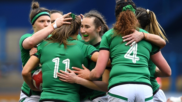 Beibhinn Parsons, 11, is mobbed after her first try
