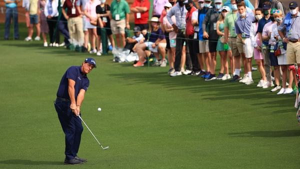 Mickelson turned on the style at Augusta on Saturday.