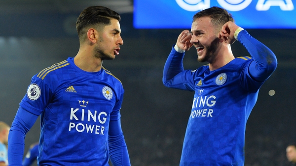 Ayoze Perez (L) with James Maddison