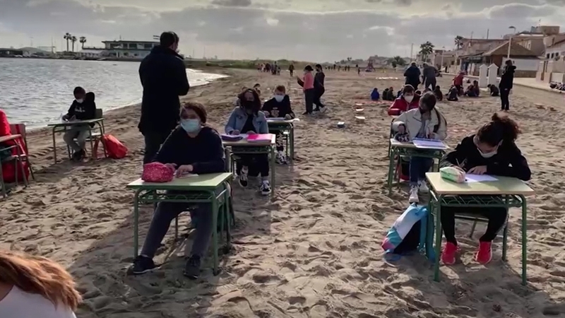 Children at the school are aged from three to 12 and remain in their class bubbles