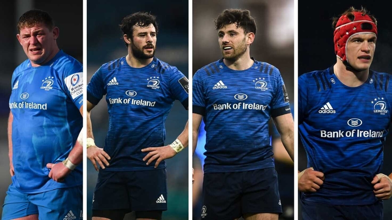 (L to R): Tadhg Furlong, Robbie Henshaw, Hugo Keenan and Josh van der Flier