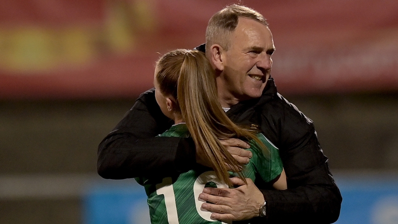 Kenny Shiels celebrates at Seaview with Emily Wilson