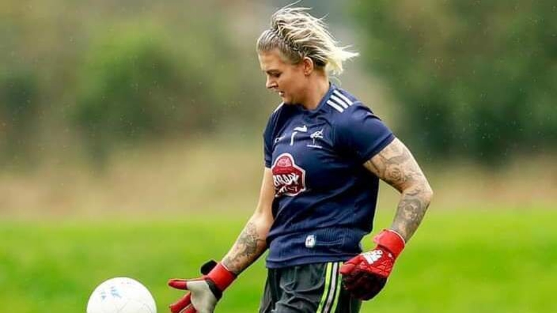 Kildare goalkeeper Mary Hulgraine in action during the 2020 TG4 All-Ireland Intermediate Championship. Photo: Karl Gormley/Kildare LGFA