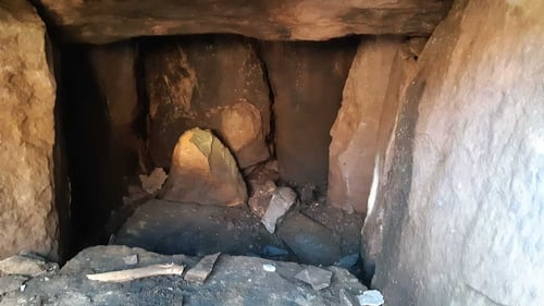 The tomb was uncovered in recent days during land improvement works being carried out by a farmer