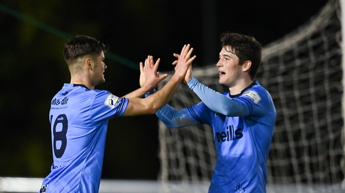 Colm Whelan (r) scored a hat-trick for College while Donal Higgins (l) got their fourth