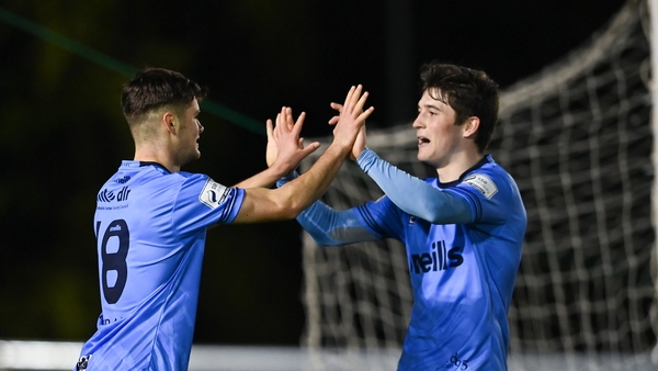 Colm Whelan (r) scored a hat-trick for College while Donal Higgins (l) got their fourth