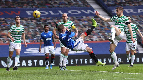 Steven Davis opened the scoring for Rangers with an acrobatic effort