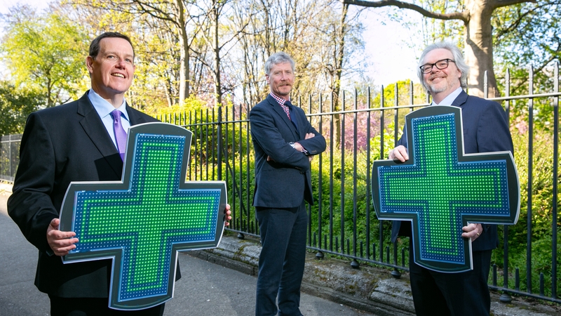 John Arnold, Managing Director of Totalhealth Pharmacy Group; Daragh Connolly, Chairperson of Haven Pharmacy Group and Rory O'Donnell, Chairperson of Totalhealth