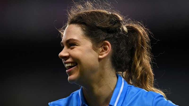 Noelle Healy of Dublin celebrates after winning the 2020 All-Ireland