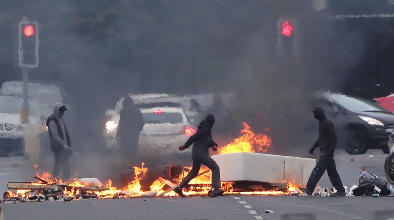 Unrest broke out on Lanark Way in Belfast (Pic: PA Images)