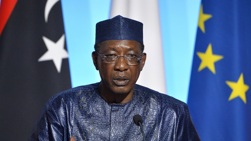 Idriss Deby pictured during a visit to France in 2017