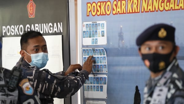 The military said it picked up signs of an unidentified object as it search for the missing submarine