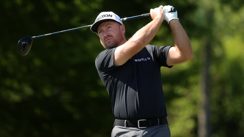 Graeme McDowell plays his shot from the seventh tee during the first round of the Zurich Classic of New Orleans at TPC Louisiana