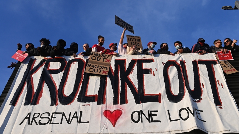 Thousands of Arsenal fans attended the protest