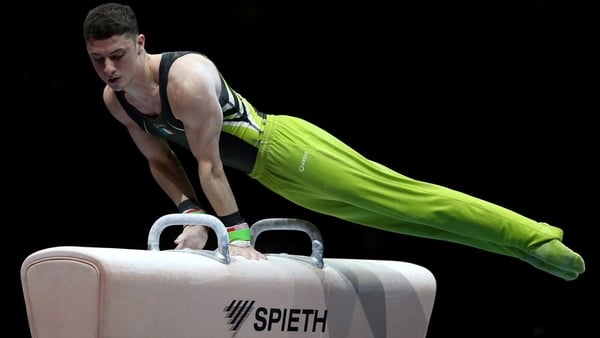 Rhys McClenaghan won silver on the pommel horse