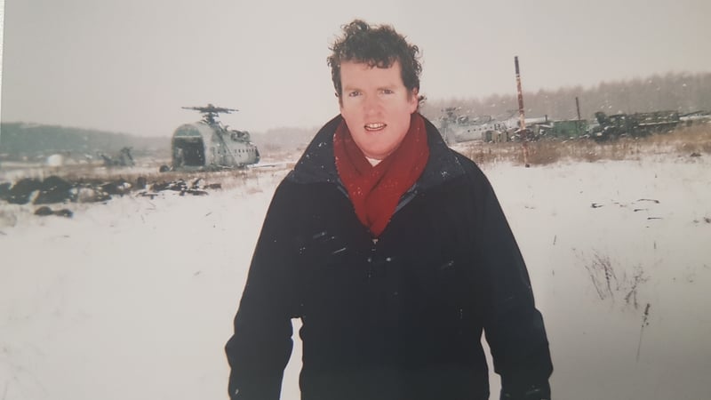 Paul Cunningham pictured in Chernobyl in 2006 on 20th anniversary of nuclear reactor explosion