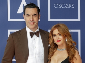 Sacha Baron Cohen and Isla Fisher joined the ceremony from Australia