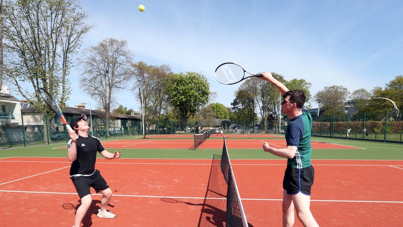 Tennis courts were among the facilities to reopen today