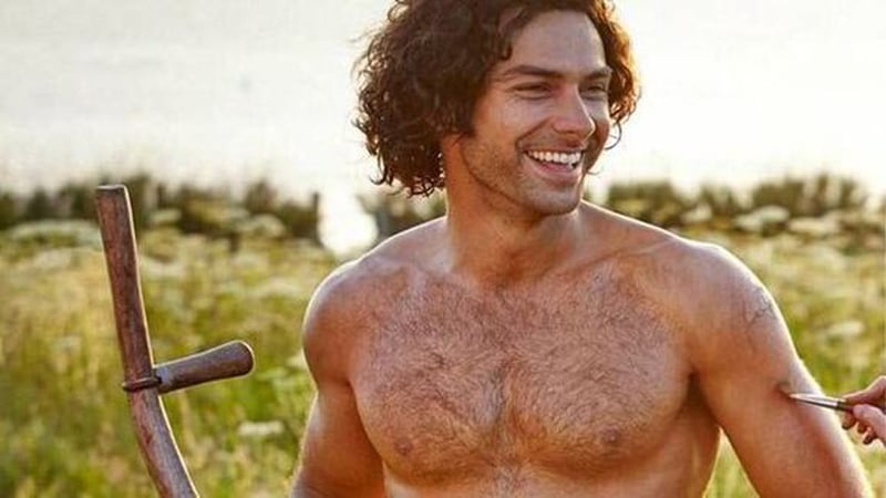 Aidan Turner said of the above picture - "Would it have been handled the same way in the press if it was a young woman? I don't know. Possibly not. But I didn't feel objectified" Photo: BBC