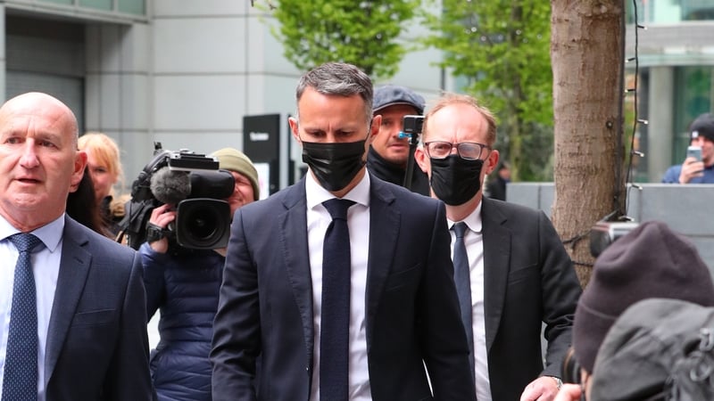 Giggs spoke only to confirm his name, address and enter his not guilty pleas