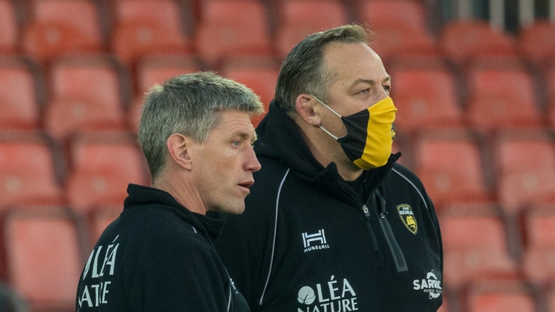 Ronan O'Gara and La Rochelle's Director of Rugby Jono Gibbes