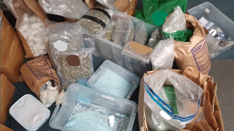 Suspected cocaine, cannabis, and tablets were uncovered following a number of searches on Thursday
