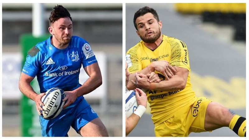 Full-backs Hugo Keenan and Brice Dulin in action